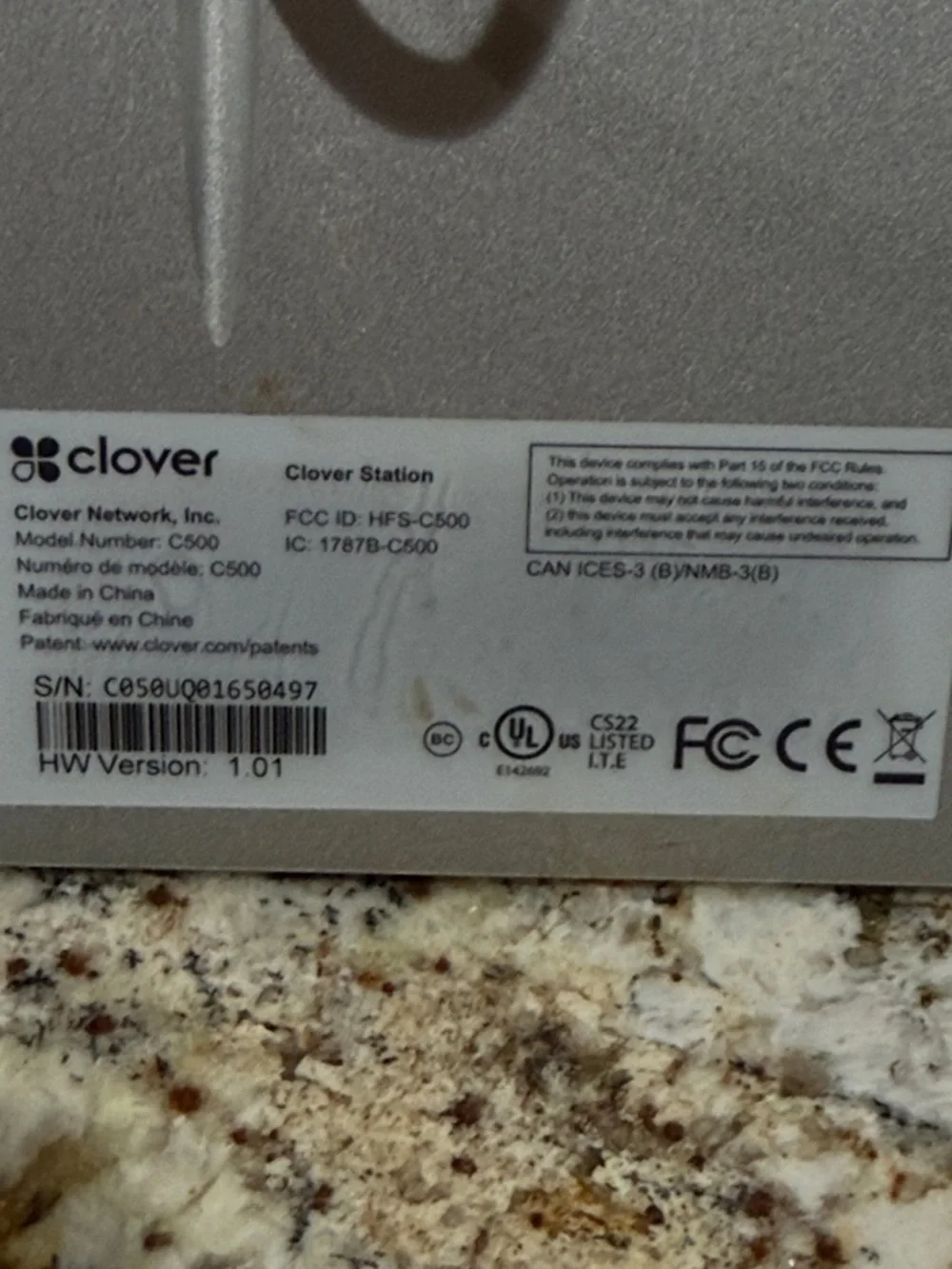 Clover White Tablet POS with Receipt Printer Bundle